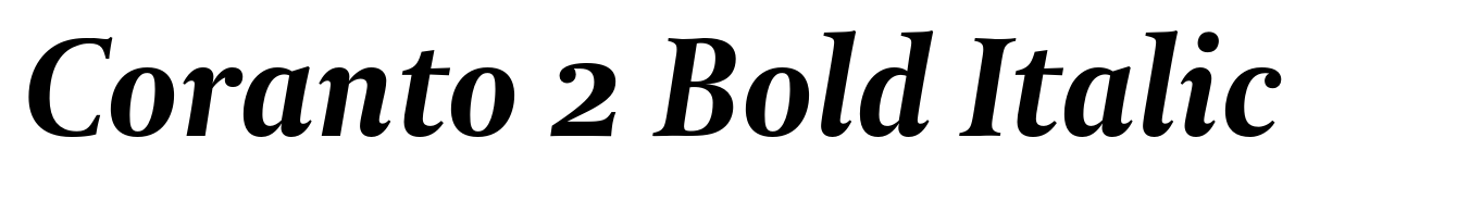 Coranto 2 Bold Italic